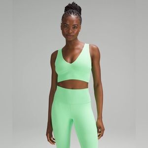 Lululemon Neon Green Sports Bra and Leggings